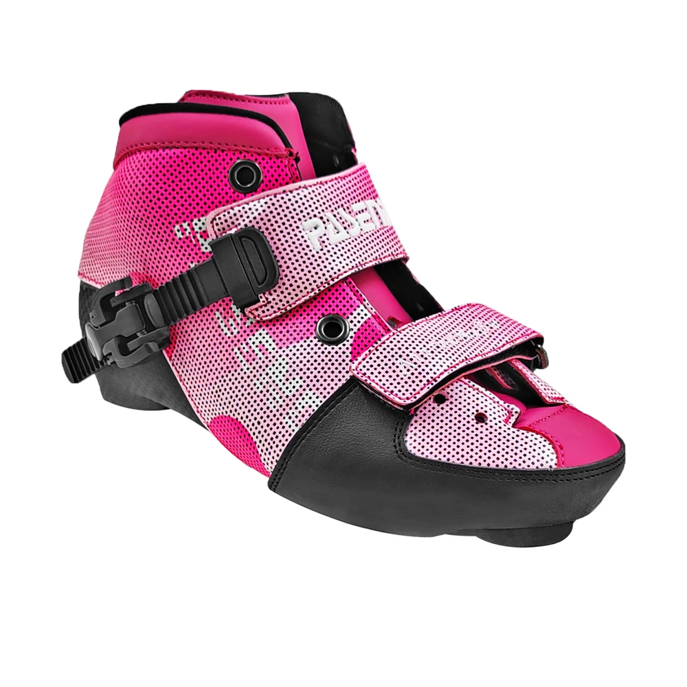 PASENDI – bottes de Skate pour enfants, chaussures de Skate à roulettes réglables, rose et bleu, 4 tailles réglables