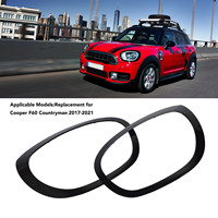 1 Pair Car Headlight Trim Ring 51138739351 Black Headlight Trim Ring Bezel Replacement for Cooper F60 Countryman 2017 to 2021