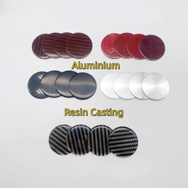 45mm New High-Quality Car Wheel Center Cap 1 Set 4 Pcs Blank Sticker Carbon Fiber Hub Cap Sticker No Logo Sticker
