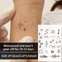 1Pc Small Pattern Waterproof Temporary Tattoo Stickers, Long-lasting Waterproof for One to Two Weeks, For Finger, Plam, Arm, Leg