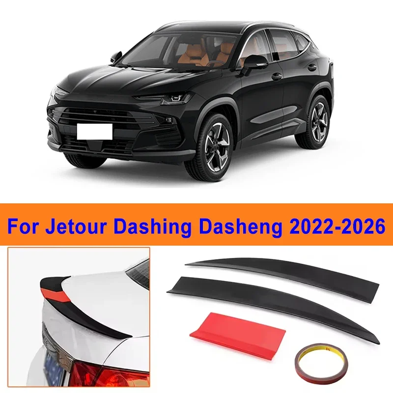 

For Jetour Dashing Dasheng 2022-2026 3-Section ABS Rear Trunk Spoiler 115-125cm Adjustable Sports Decor Top Wing Car Parts