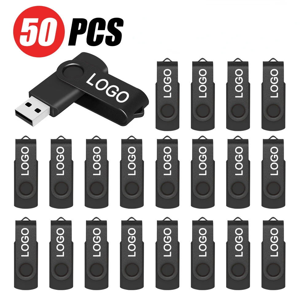 

50pcs/lot Custom Logo 2.0 USB Flash Drive Usb 4GB 8GB 32GB 64GB 128GB Pendrive Photography Gift Cle Memoria Stick Flash Disk