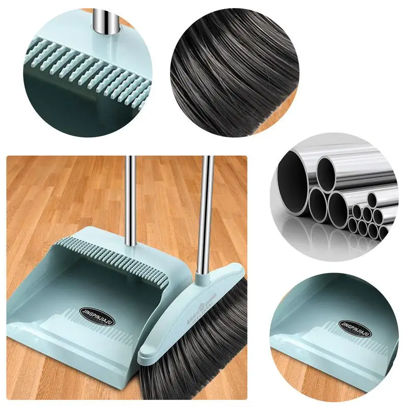 Cleaning Brush Broom Dustpans Set Home For Floor Sweeper Garbage Cleaning Stand Up Broom Dustpan Set Household Cleaning Tools