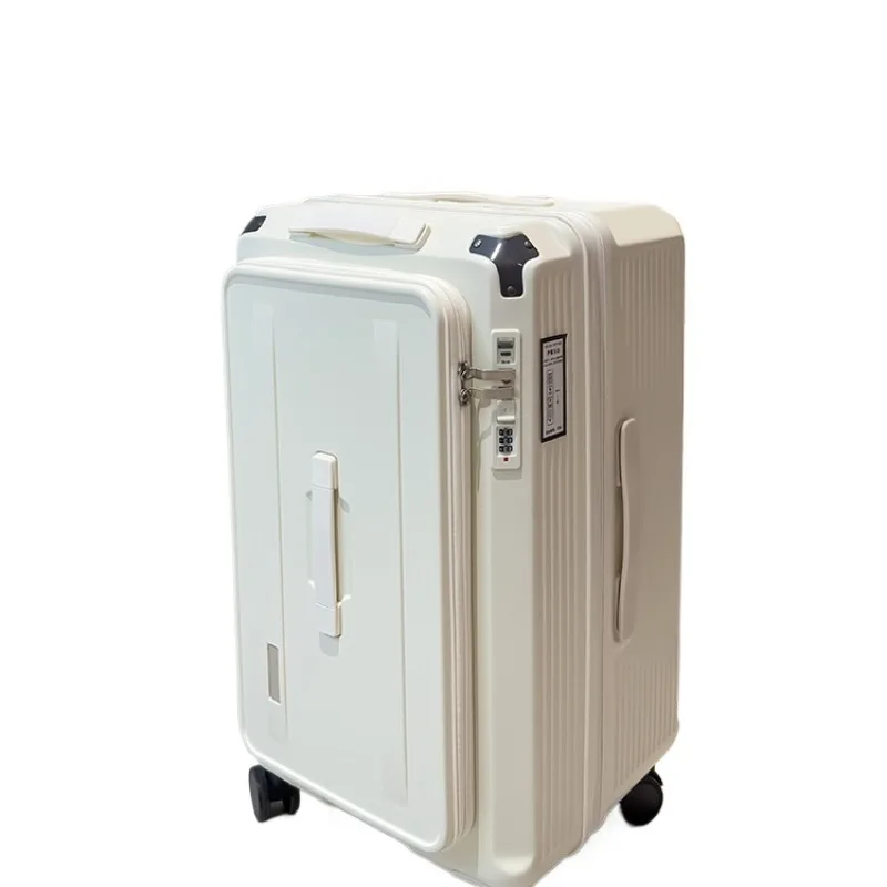 Explosion-proof five-wheel 28-inch checked suitcase, expandable zipper suitcase, side-opening large-capacity deep warehouse