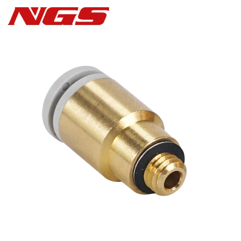 KJS/KJH Series KJS/KJH03/23/04/06-M5/M6/01S Mini Threaded Straight Through Hexagonal Connector Fitting Quick Connector