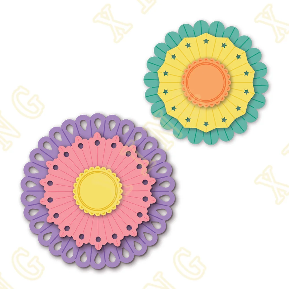 3D Rosette Metal Cutting Die Scrapbook Embossed Paper Card Album Craft Template Cut Die Stencils New for 2024 Arrival