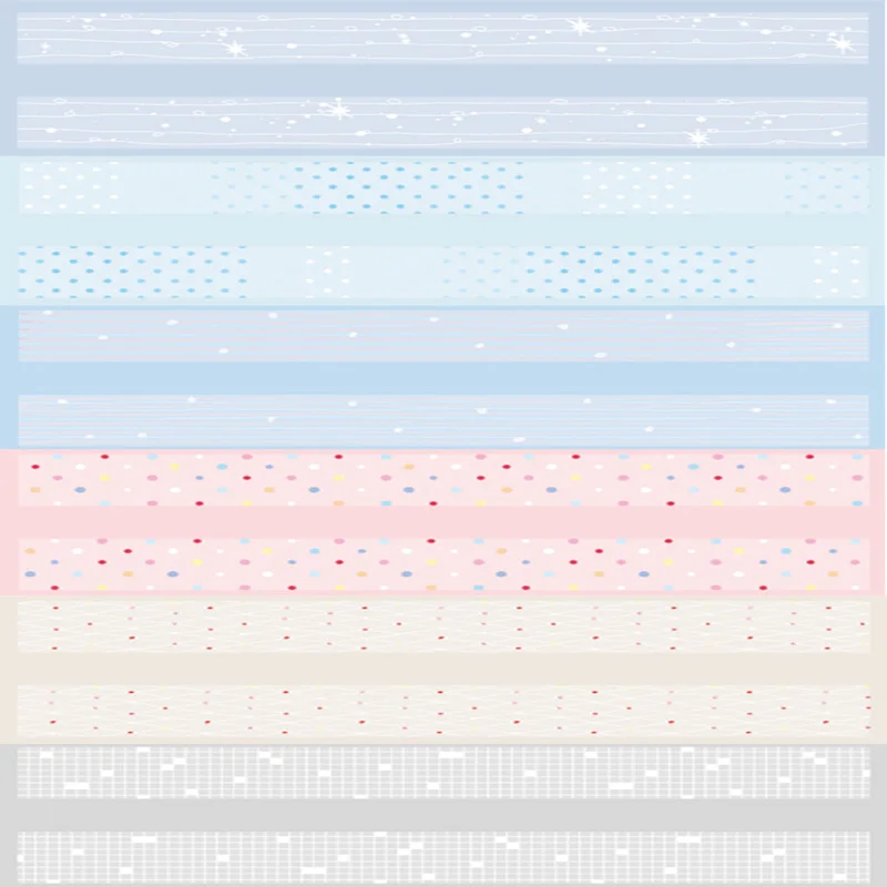 3 Rolls Milk Salt Chronicle Sparkling Sand PET Tape 200cm Planner Decoration Sticker Journal Collage Background Border Material