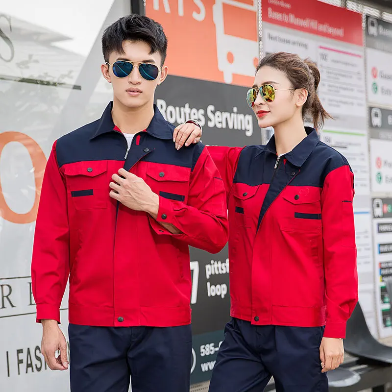 Workshop Uniform Set For Men Women Unnisex Working Cloth Chores Labour Garage Repairs Shop Workwear Wear-Resisting Comfortable