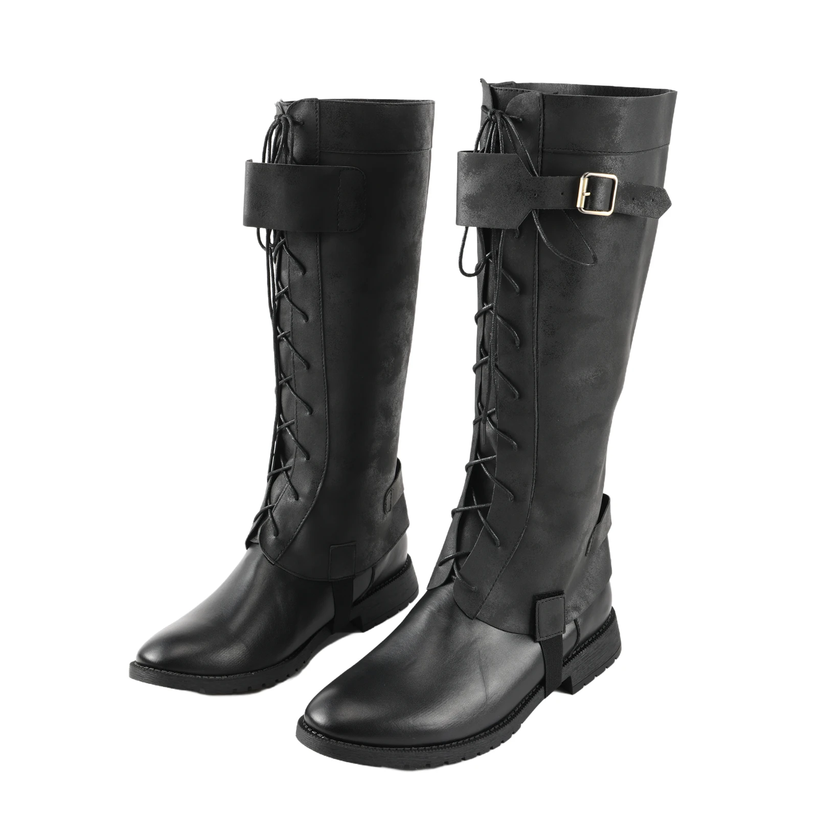 1Pair Mens Retro Medieval Renaissance Shin Guards Leg Sets Renaissance Medieval Boots Covers for Halloween Party