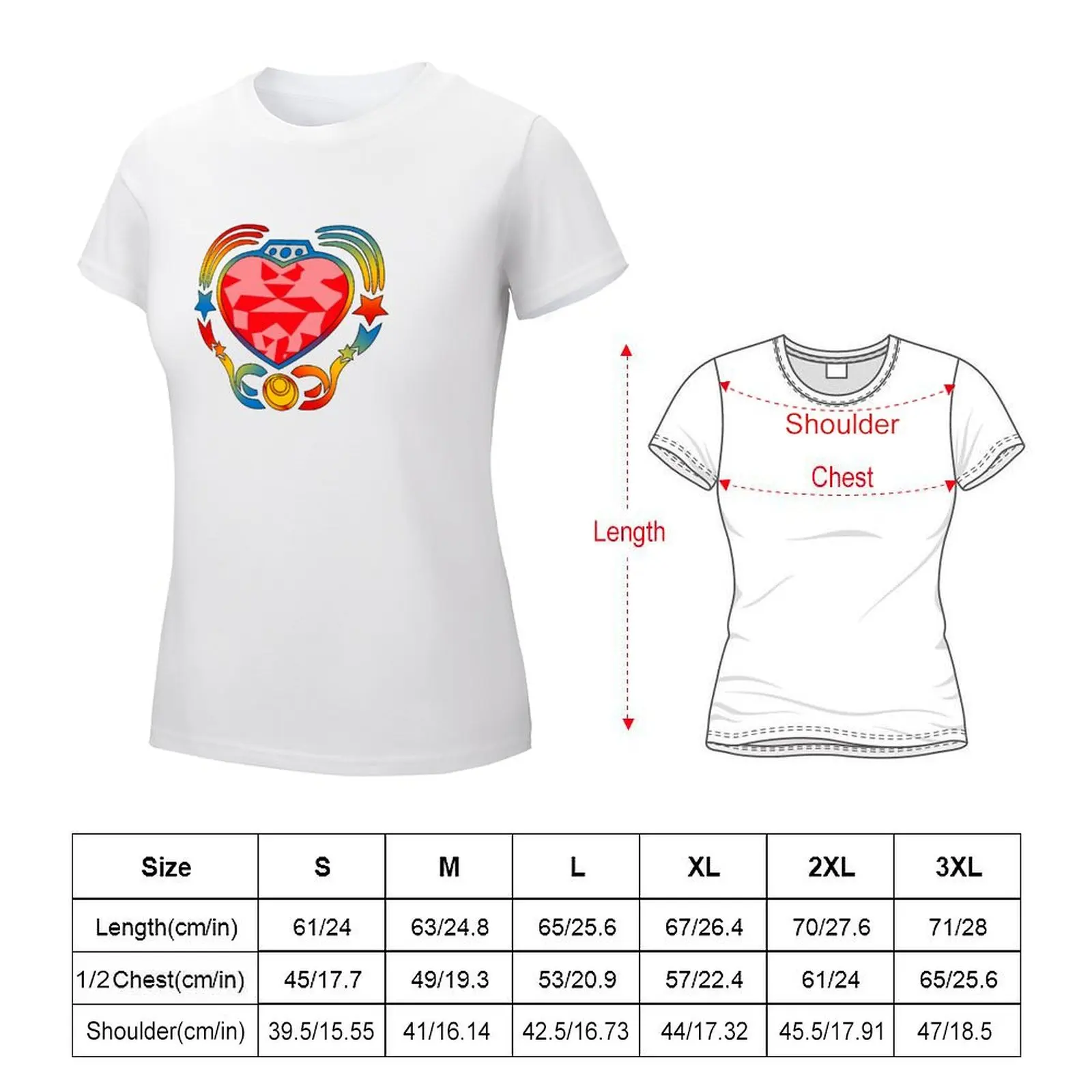 Cosmic Heart Compact T-shirt oversized tees animal print shirt for girls funny t shirts for Women