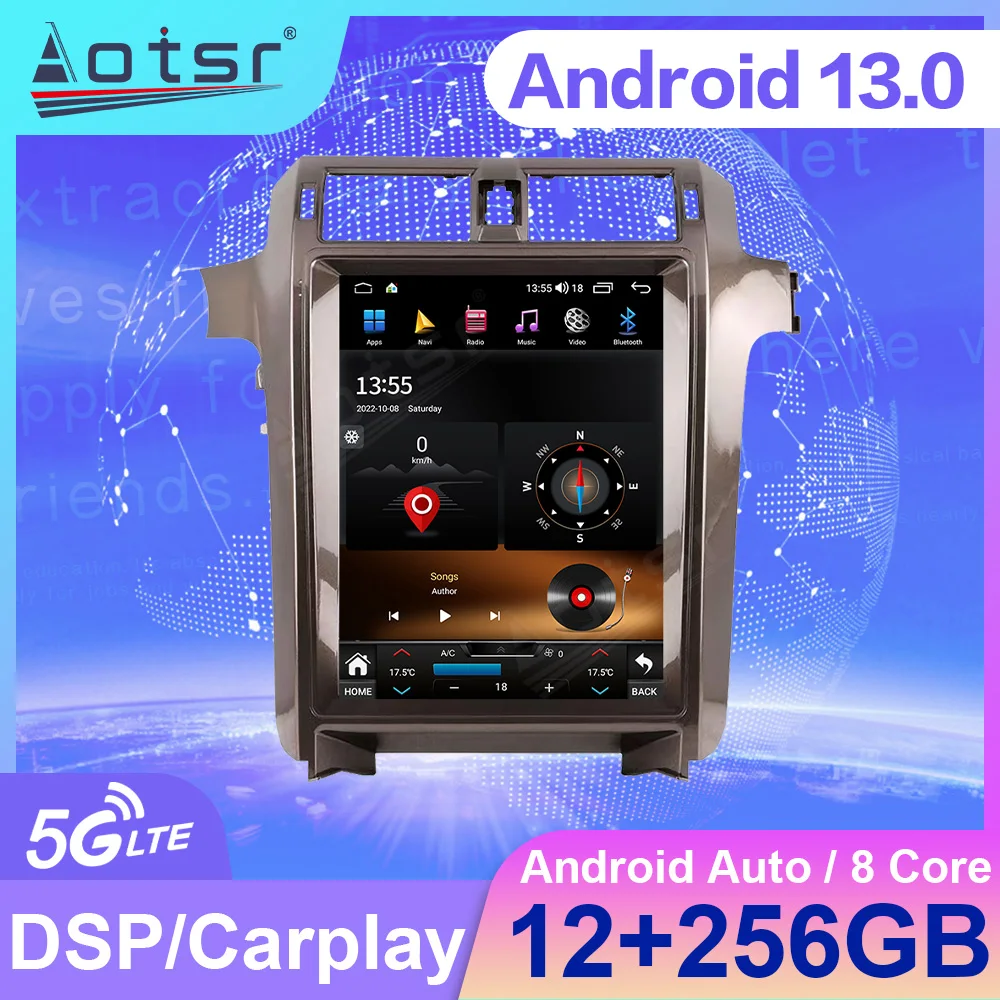 12.3 Inch Android Car Radio For Lexus GX460 GX400 2010-2018 Video Player Stereo Auto GPS  Navigation Vehicle  Stereo Radio