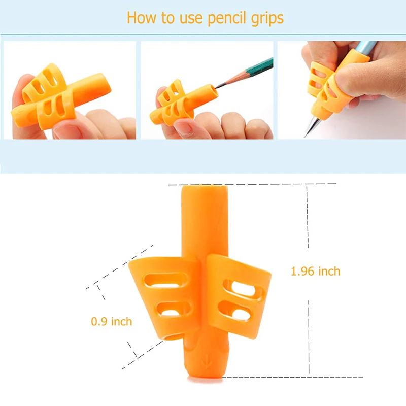 6Pcs Pencil Holders for Kids Handwriting Ergonomic Writing Training Aid Correction Silicon Gel Pen Grip for Children