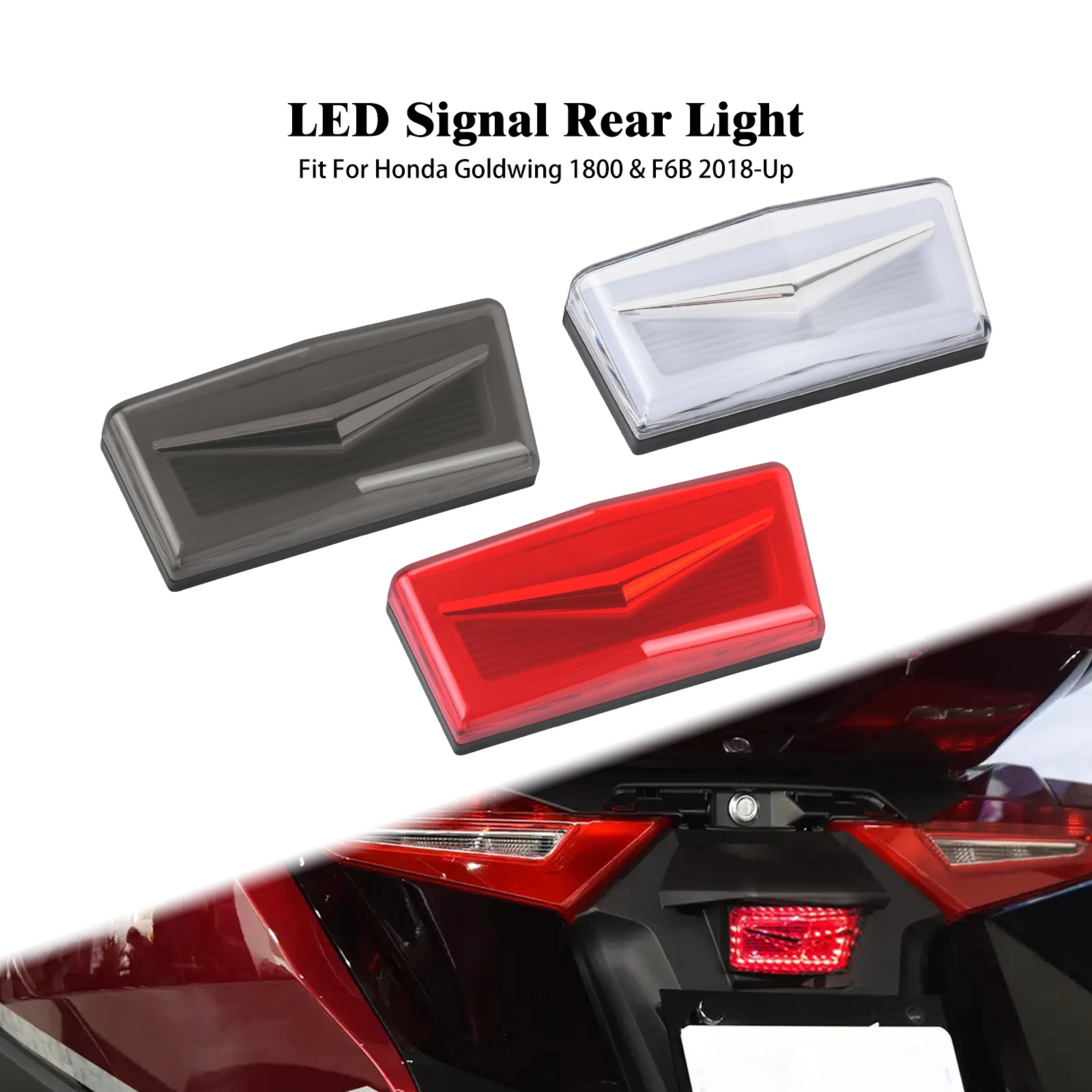 

Motorcycle Rear Brake Light Reflctor LED Taillight For Honda Gold Wing 1800 GL1800 GoldwingTour DCT F6B 2018-Later Fender Lamp