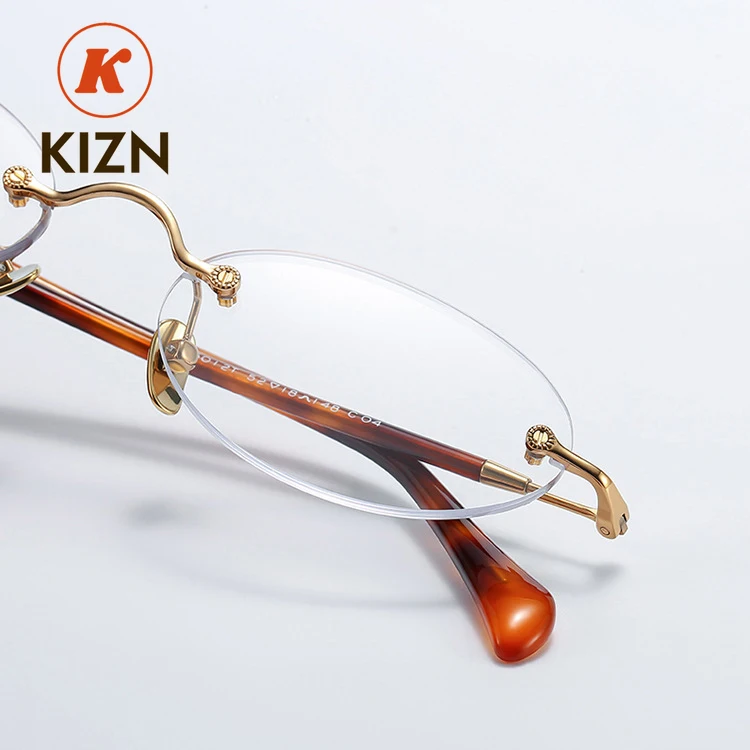 Nouvelle conception – Lunettes optiques progressives sans monture en titane avec verres pour myopie et hypermétropie, anti-lumière bleue, sur ordonnance