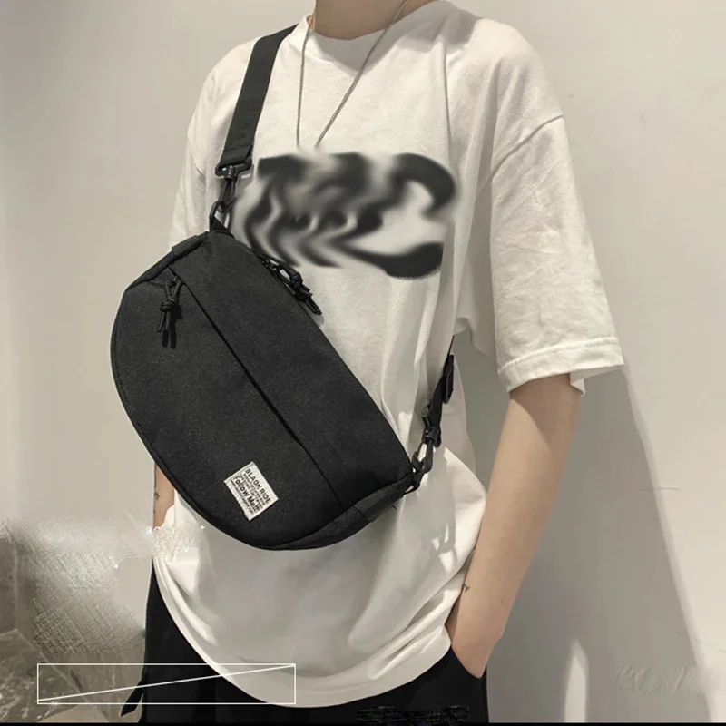 Vintage Oxford Fabric Chest Bag Fashion Solid Color Crossbody Bags For Male Multifunction Waterproof Casual School Bag XA105C