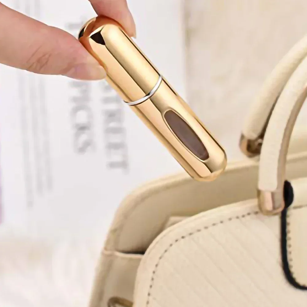 10 SZTUK 5ML Butelek na Perfumy z Dozownikiem na Dole, Przenośne Butelki Wielokrotnego Użytku z Rozpylaczem, Mini Puste Pojemniki na Kosmetyki