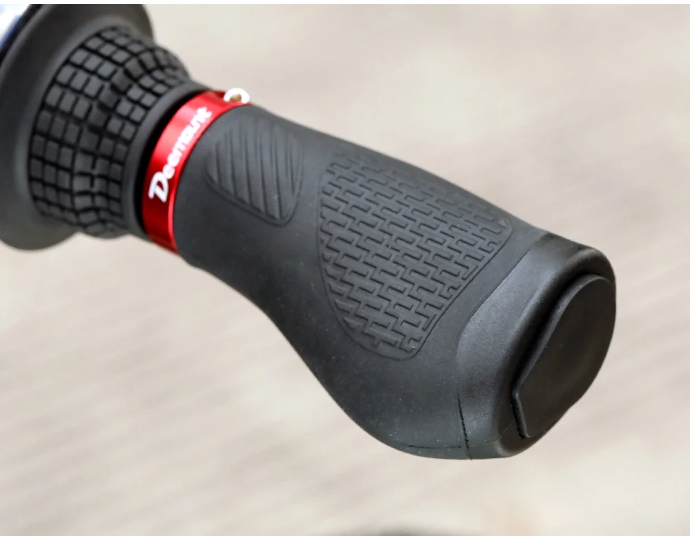 Große Handgriffe, MTB-Lenkerende, zusammenklappbares Fahrrad, lange, kurze, drehbare Stangengehäuse mit verdecktem Sicherungsring, TPE, stromlinienförmige Handballenauflage – Detail 17