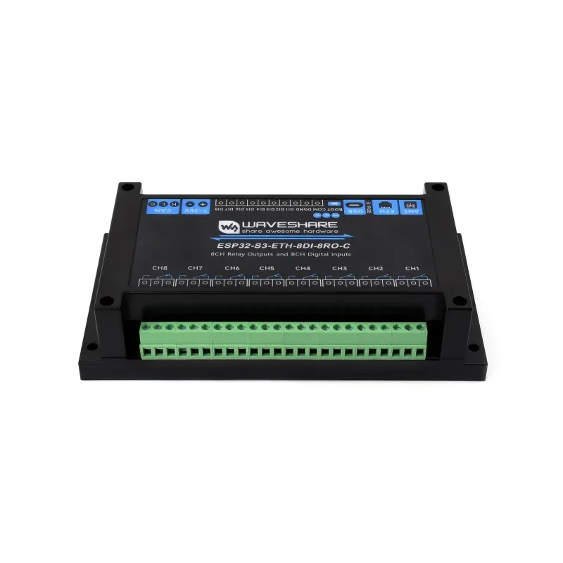 VoltSIndustrial 8-Channel ESP32-S3 WiFi Relay Module Onboard Isolated CAN Interface With Multiple Isolation Protection Circuits
