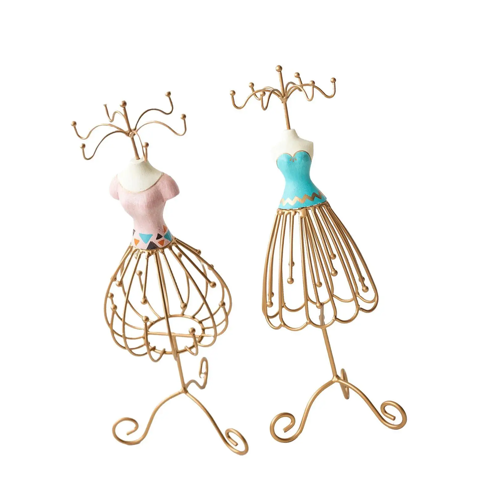 

Princess Jewelry Stand Necklace Storage Rack Resin Metal Artwork Home Decor Bracelet Necklace Holder for Women Dressing Table