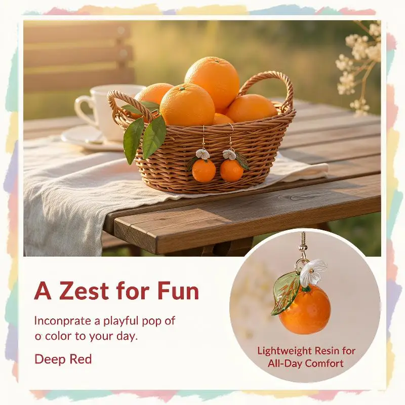 Niedliche Frucht-Blumen-Blatt-Ohrringe Blaubeere Zitrone Orange Traube Erdbeere Granatapfel Ohrringe Damen Modeschmuck Geschenke – Detail 5