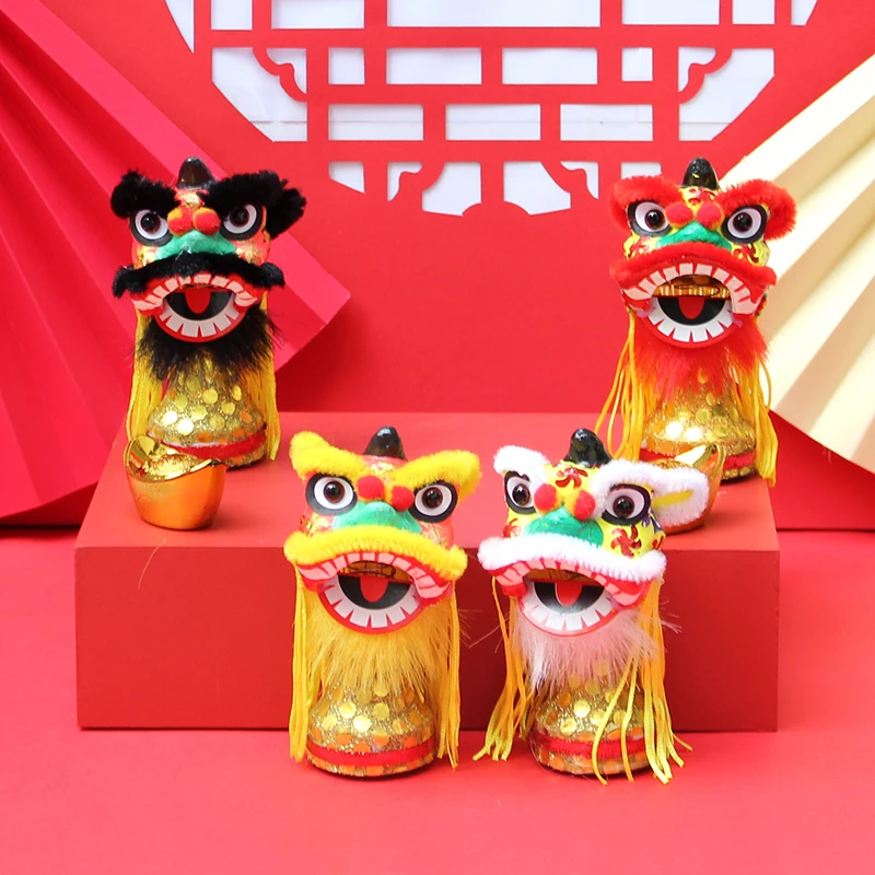 Lion Dance Ornaments Foshan Small Awakening Lion Chinese Style Chinese Characteristics Southern Lion Head Mini Handicraft Gift