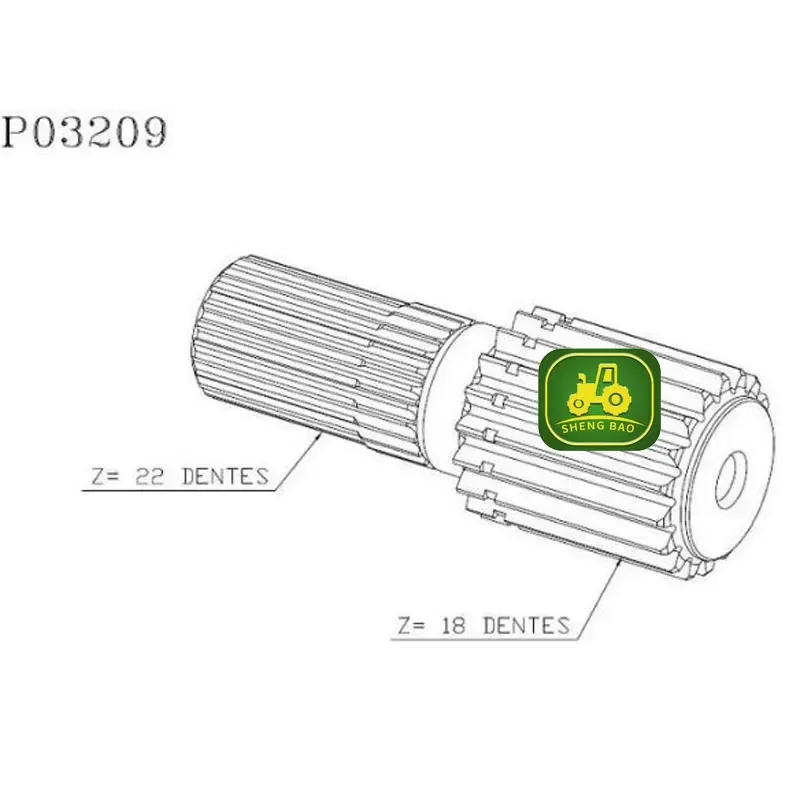 

New New Shaft 3176336 4772.353.157 Suitable for Massey Ferguson 260 296