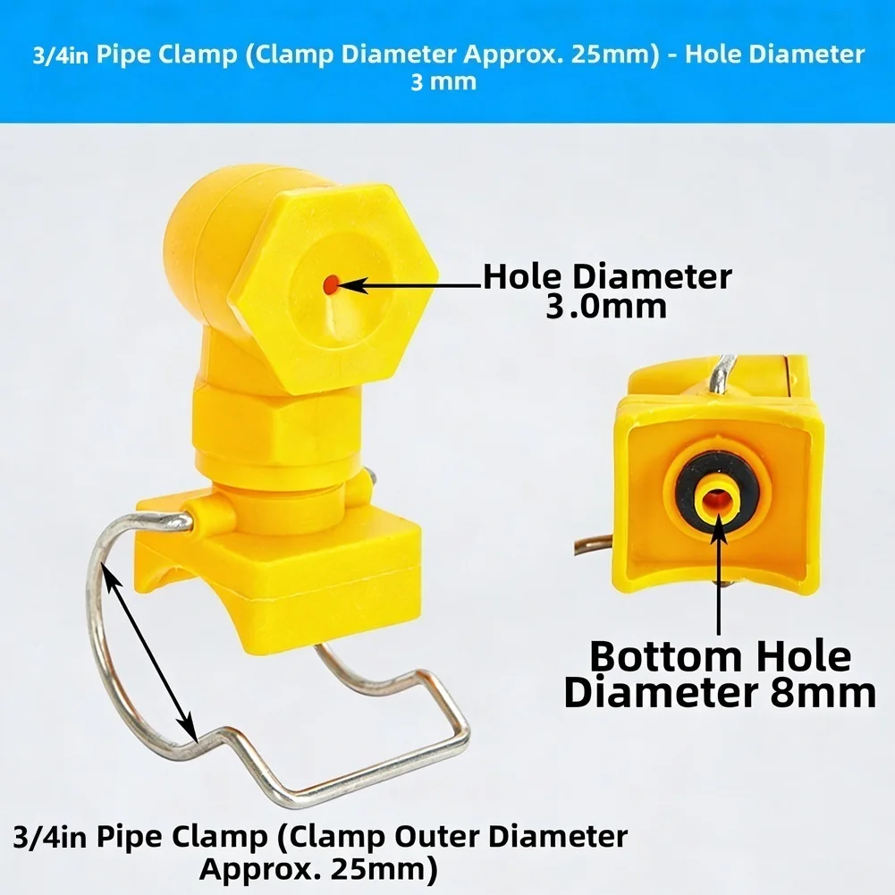 Spray Nozzle with Precision-Fit 8mm Bottom Opening for Reliable Performance in Vacuum Systems and For Industrial Cleaning Setups