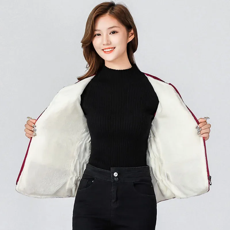 Parka Women's Slim Fit Short Coats Jackets 2023 Winter Fashion Cotton-Padded Splicing Thickening Keep Warm Skinny Parkas Woman