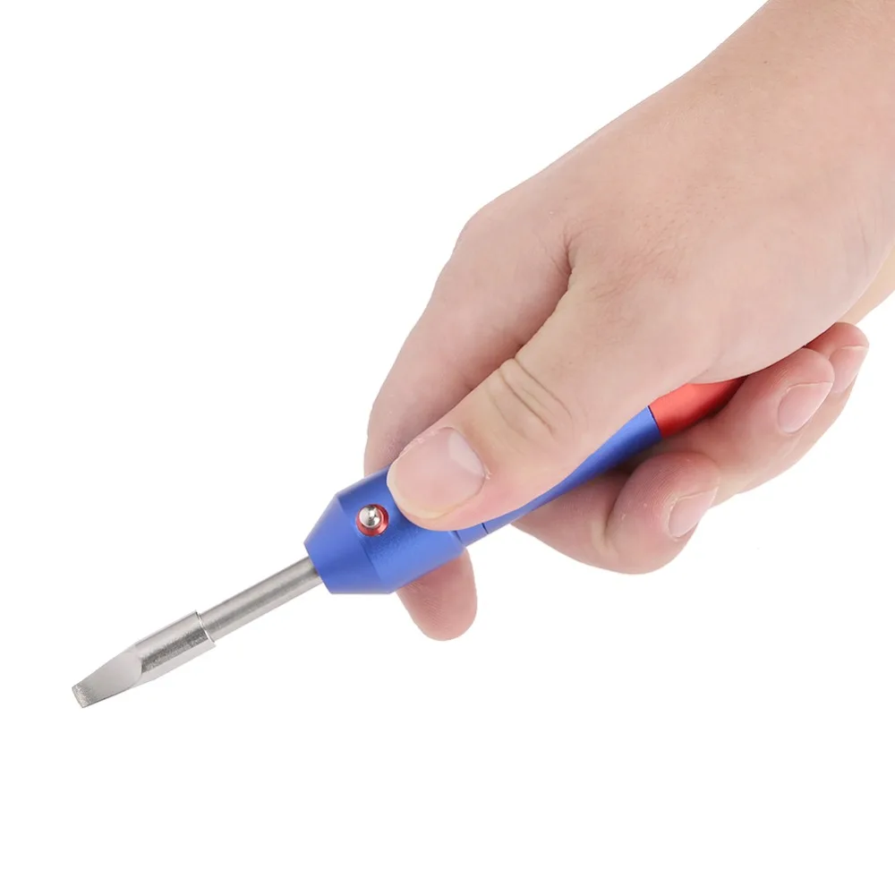 Blue + Red Elastic Watch Case Pry Tool Aluminum Handle, Steel Blade 15.5*6.6cm Watch Back Opener Watchmaker Repair Accessory