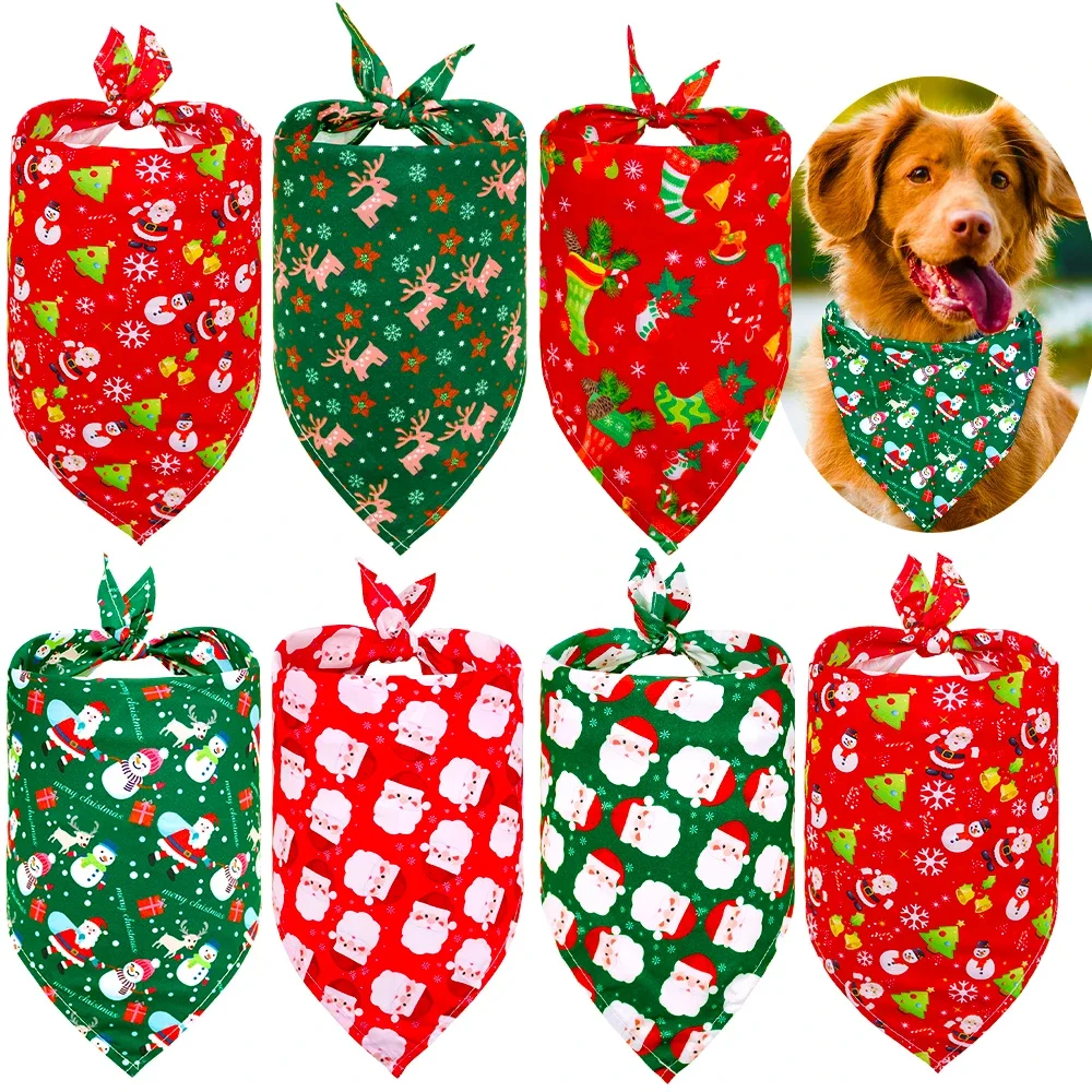 30PCS Dog Bandana Fall Pet Supplies Halloween Small Dog Cat Puppy Bandanas Scarf Thanksgiving Dog Supplies Dogs Bandana