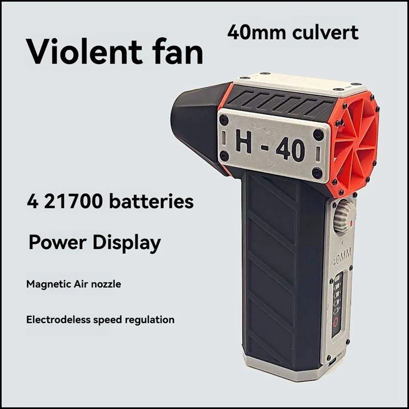 WISH Mini Ventilatore D'aria Elettrico Palmare Turbo Jet Ventilatore 40 MILLIMETRI Motore Brushless Violento Ventilatore Velocità del Vento 56 M/S Ventilatore per Condotto Industriale