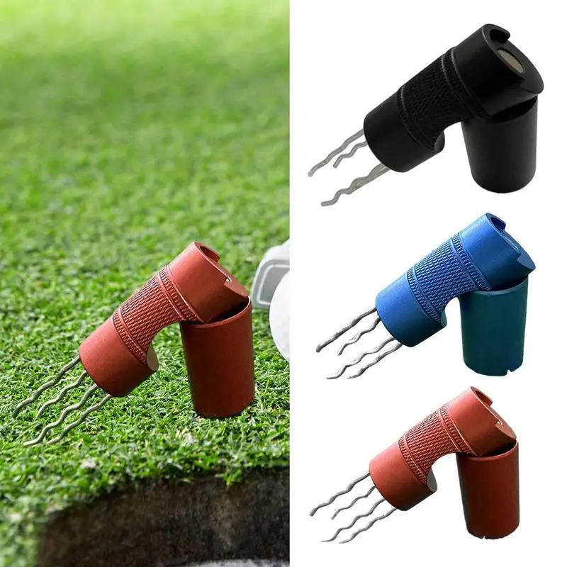 Metal Golf Divot Repair Tool Multi-Function Golf Green Fork Tool Golf Putting Green Fork Golf Pitchforks Golf Accessories