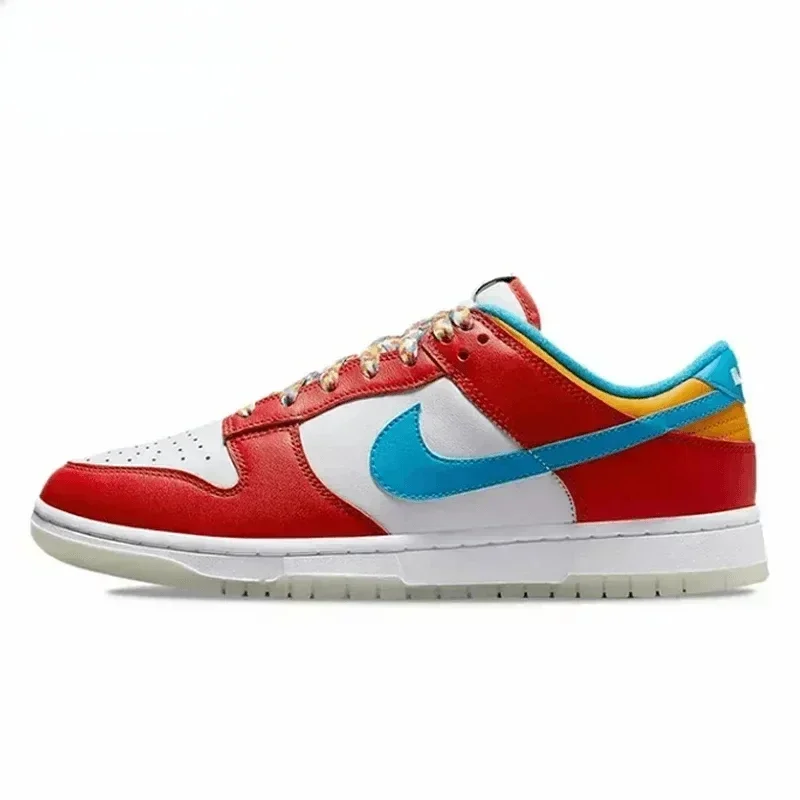 

Nike Dunk Qs "fruity Pebbles" Women Men Skateboarding Shoes Leather Street Style Anti-slip Wear Lightweight Low-Top Unisex