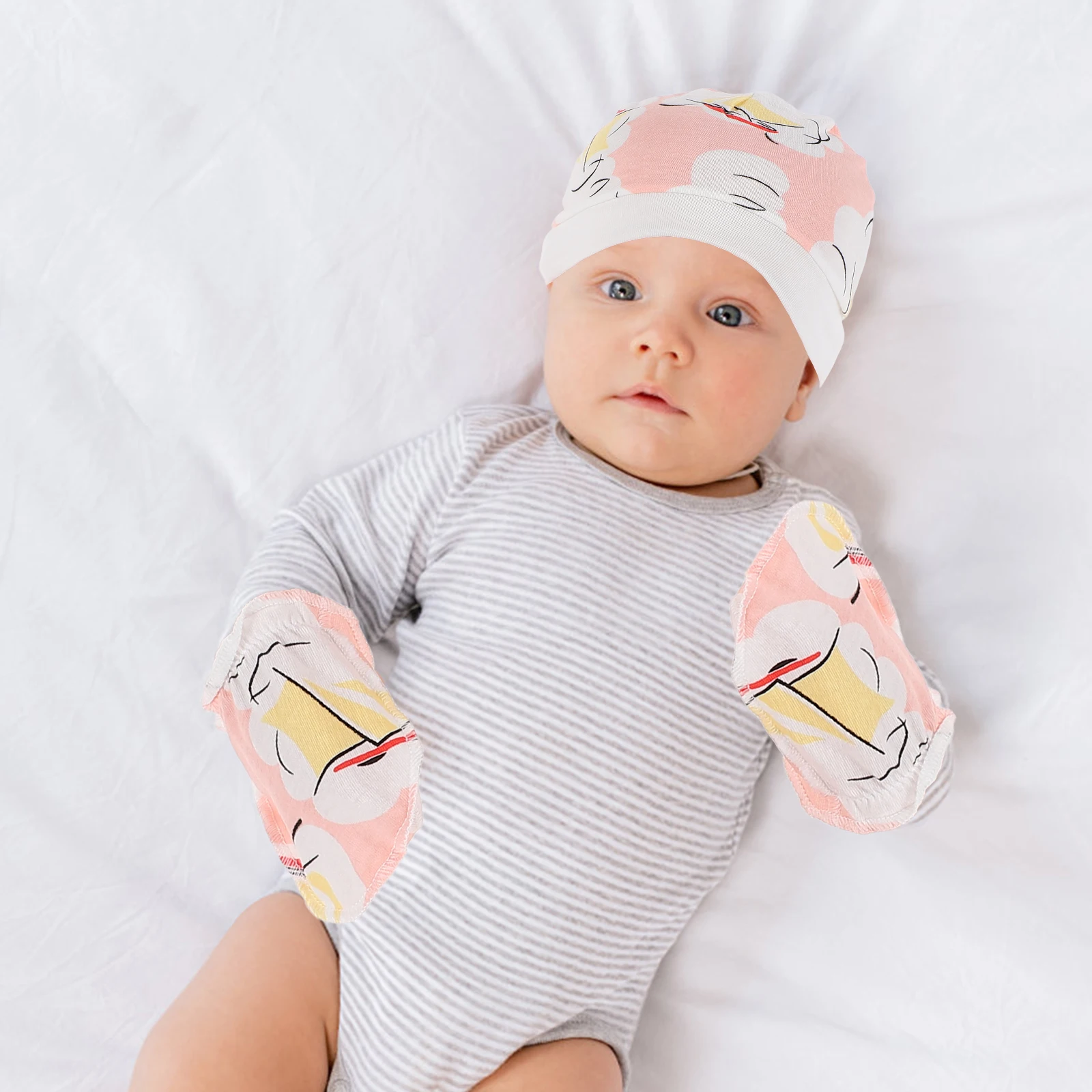 

Newborn Protective Suit Baby Cotton Hat Foot Cover Socks Protection Kit for Glove