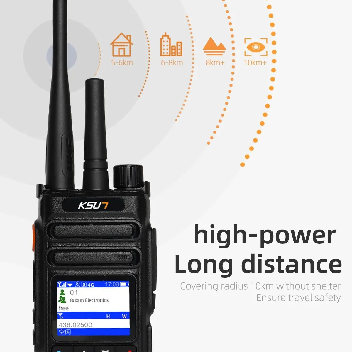 Global POC PTT Walkie Talkie Sim Card Network Cell Phone Radio Long Range 5000 Miles Professional Walkie Talkie KSW-CT52