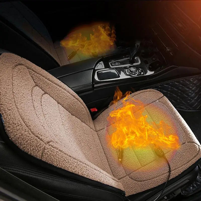 Car Heated Seat Cushion 12/24V car Travel Electric Heating Seat Cushion Winter Warm Car Seat Cushion For Driver Car Accessories