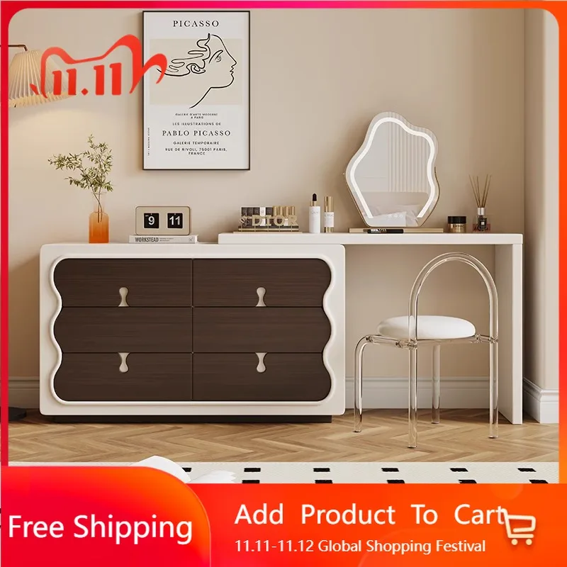 

Modern Cabinet Vanity Table Drawers White Bedroom Makeup Desk Study Dressing Table Cosmetics Large Vestidores Trendy Furniture