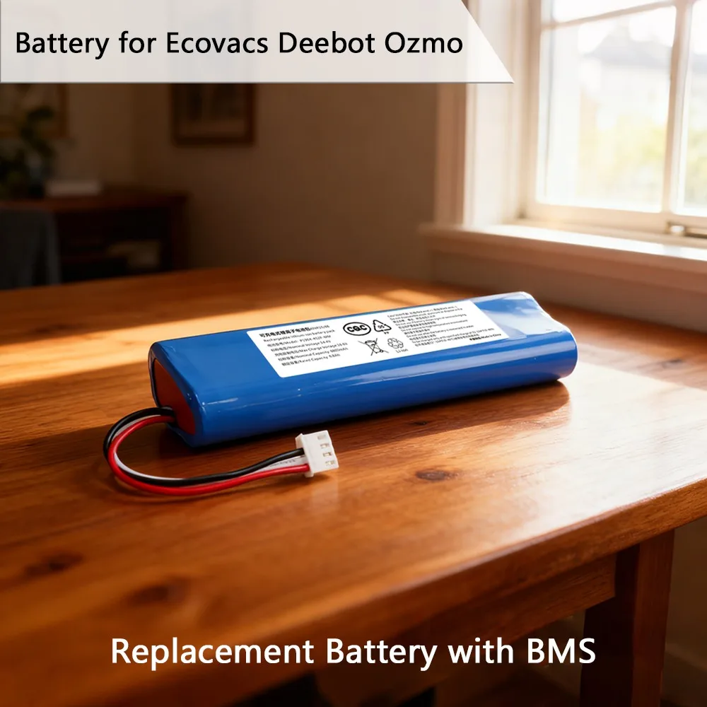 

14.4V 5600mAh Li-ion Replacement Battery for Ecovacs Deebot Ozmo 900 901 905 920 930 937 N8 N8 Pro with BMS Protection