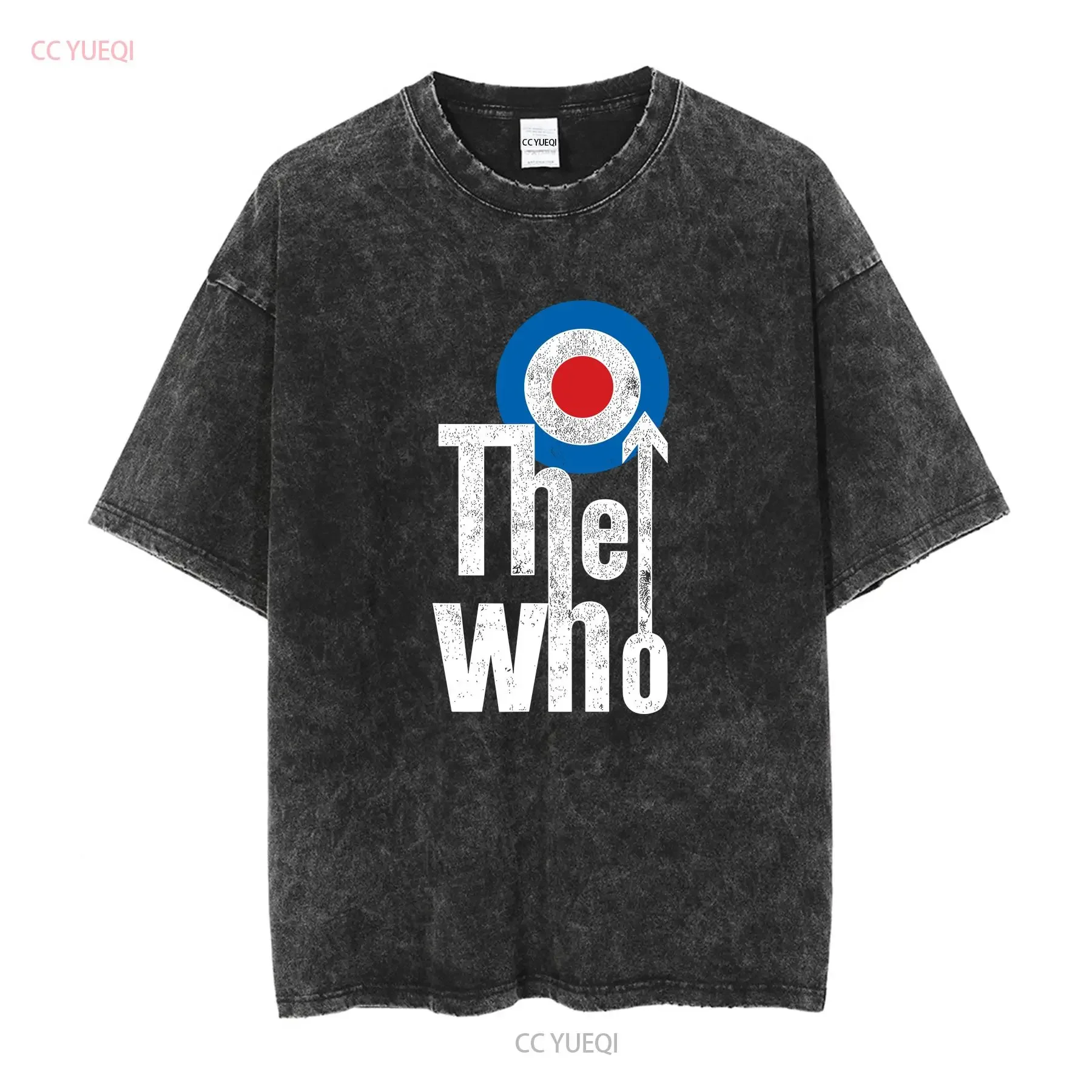 The Who Official Elevated Target Band Black New T Shirt vintage Washed Breathable designer clothes Stylish Comfortable