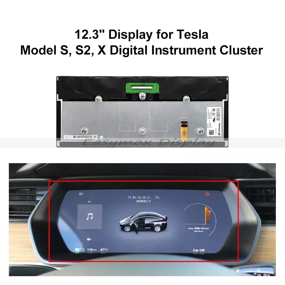 LCD Display Dashboard for Tesla Model S for Tesla Model S2 For Tesla Model X GEN 2 Digital Instrument Cluster Repair