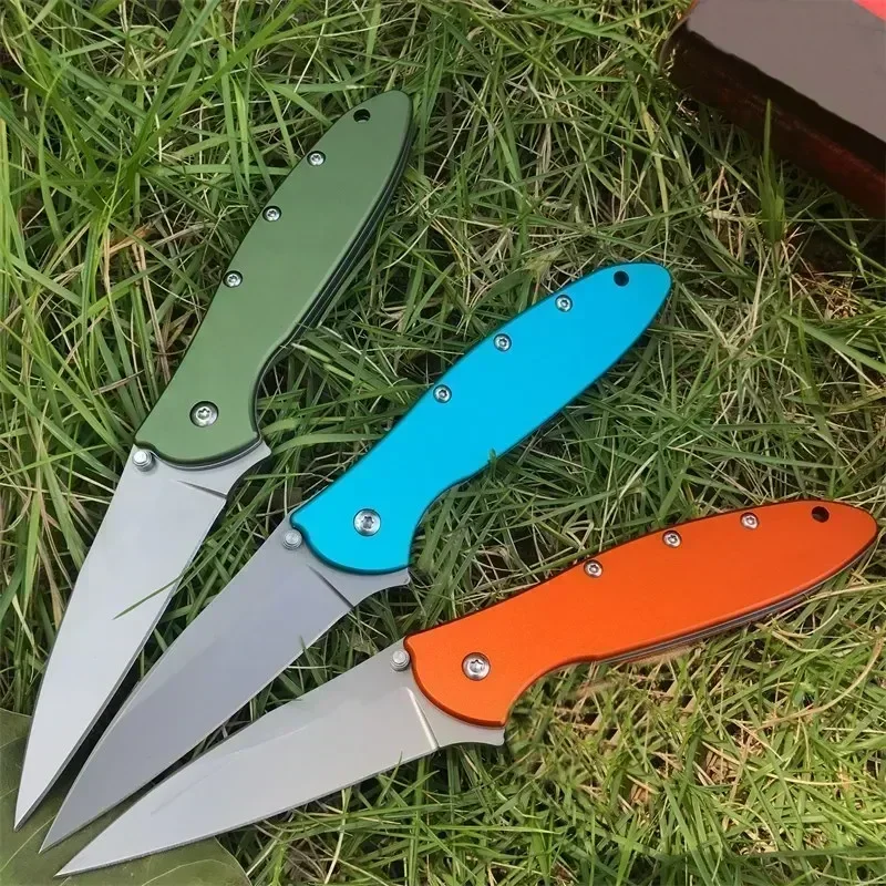 

KS 1776 EDC Folding Portable Knife 8Cr13Mov Blade Aluminium Alloy Handle Outdoor Camping Kitchen Pocket Self-defense Knives Tool