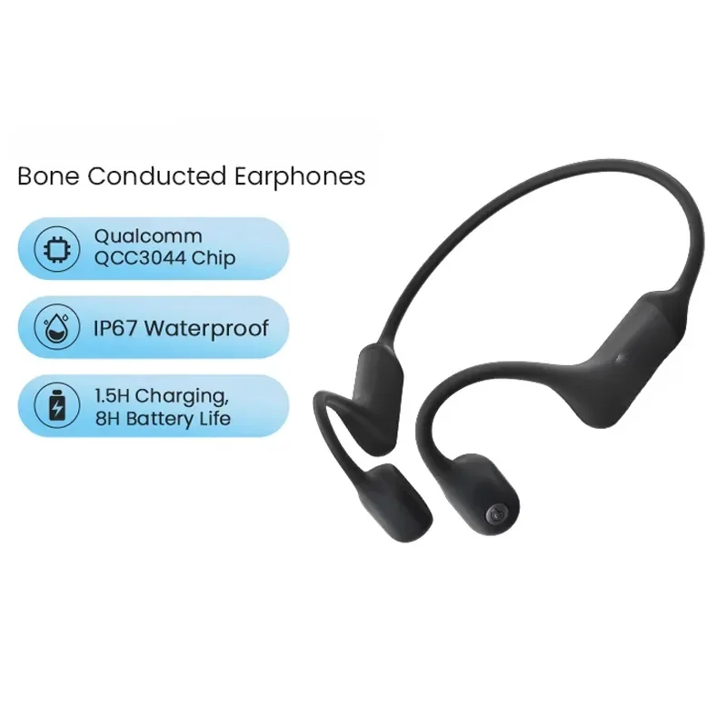 PurFree-Casque à conduction Sophia, écouteurs à charge rapide magnétique, écouteurs de sport étanches, protection IP67, BC01