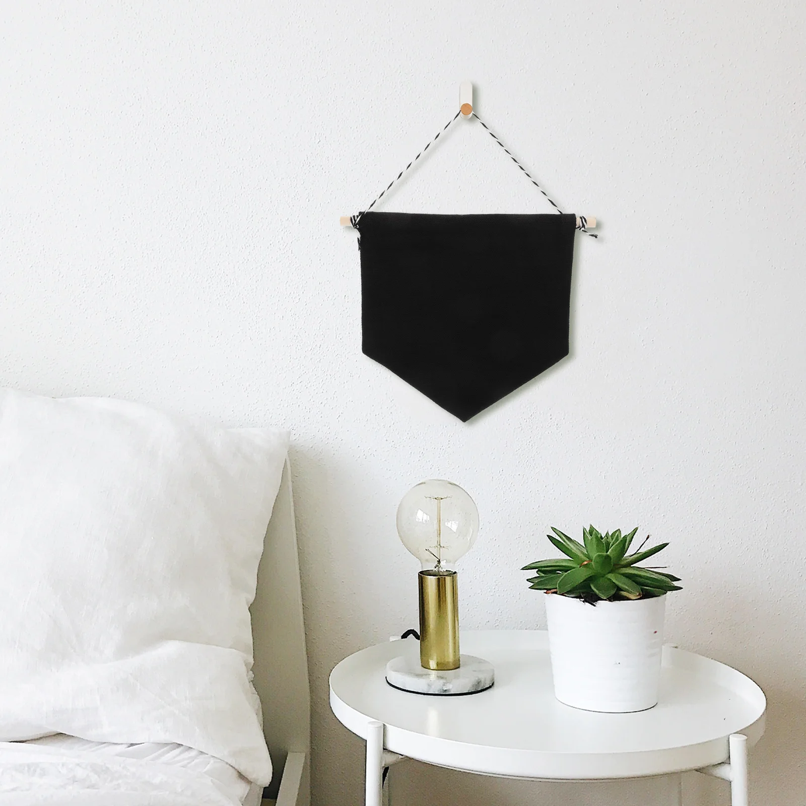 

Canvas Wall Banner for Pin Display Storage Natural Cotton Hanging Decor Plain Blank Canvas Enamel Badge Flag Pennant Teaching