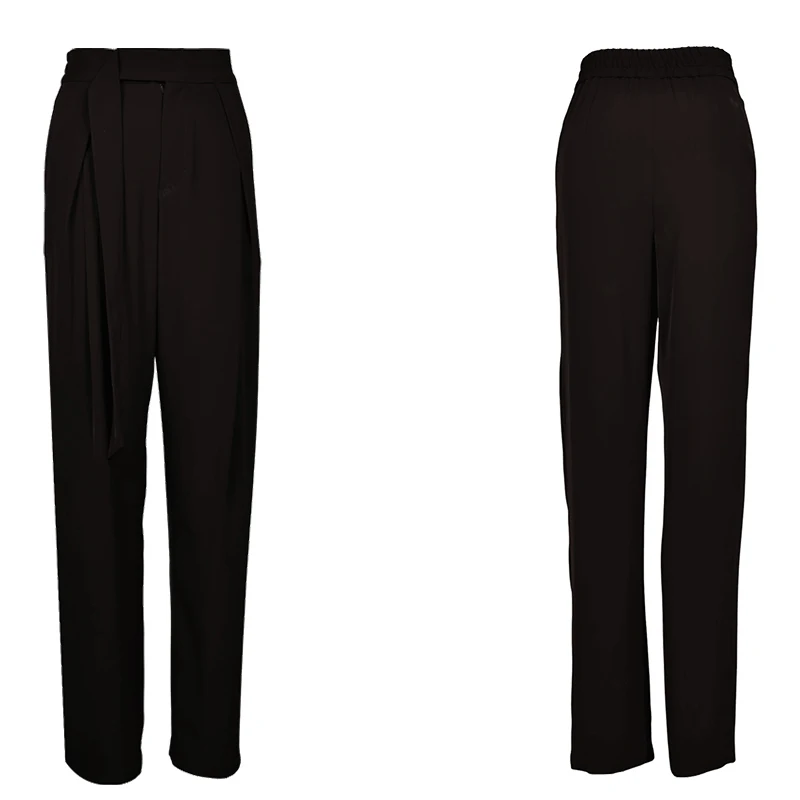 2025 New Latin Dance Pants For Women Drifting High Waisted Training Pants Chacha Rumba Tango Dress Adult Latin Pants DQS21560