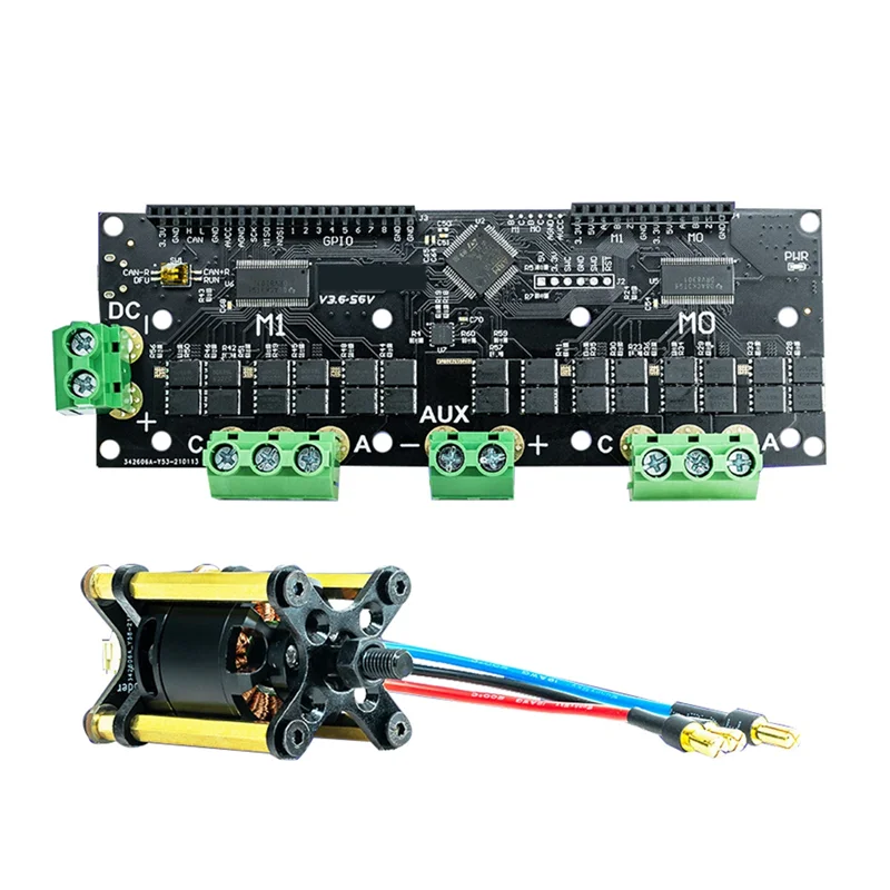 Makerbase Dual Motor Controller MKS XDRIVE Xdrive3.6, 56V High-Precision AGV Servo FOC BLDC Board Based On Odrve V3.6 Kits-X64A