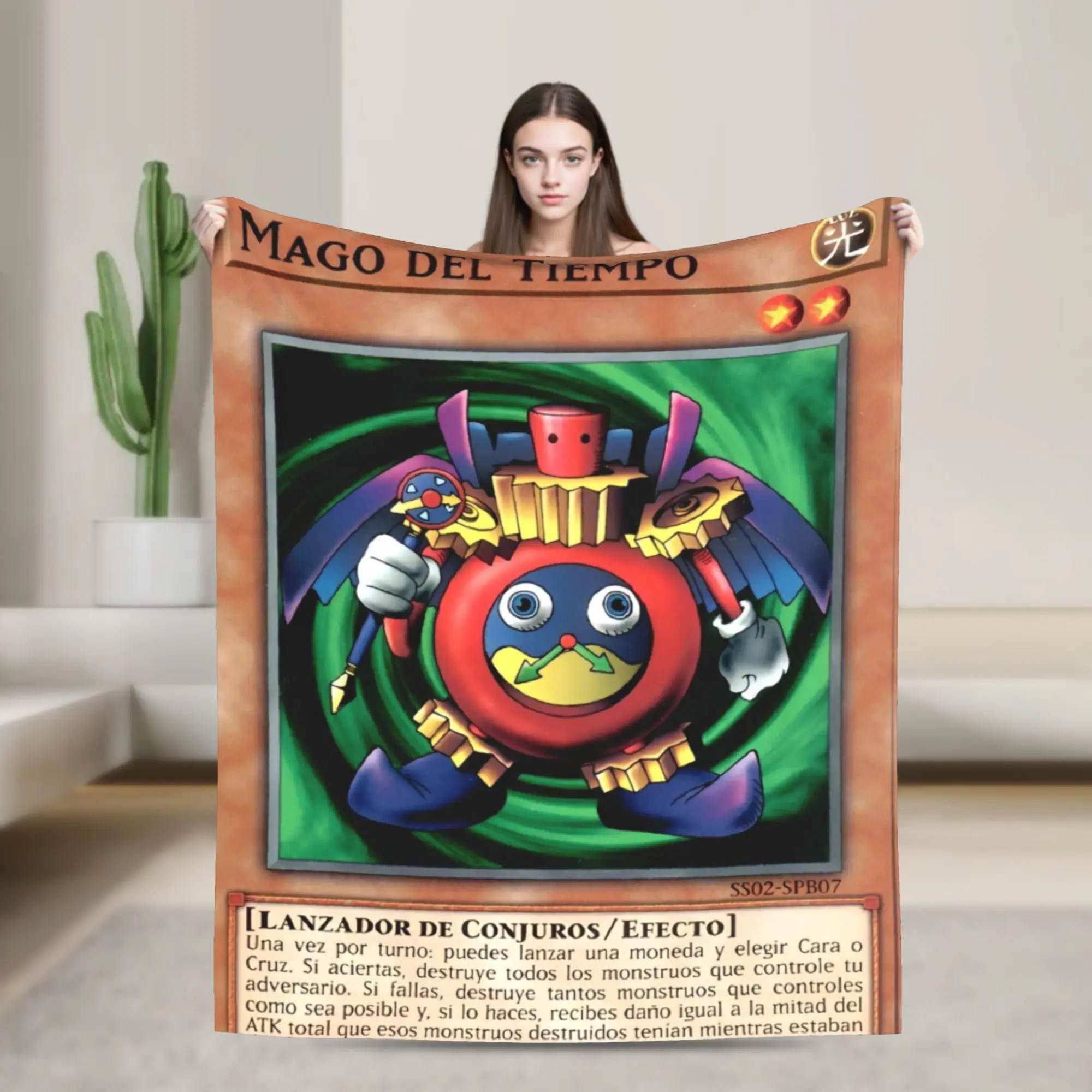 Anime Yu Gi Oh Card Wool Blankets  Fashion Throw Blanket for Home Hotel Sofa  125*100cm Rug Piece