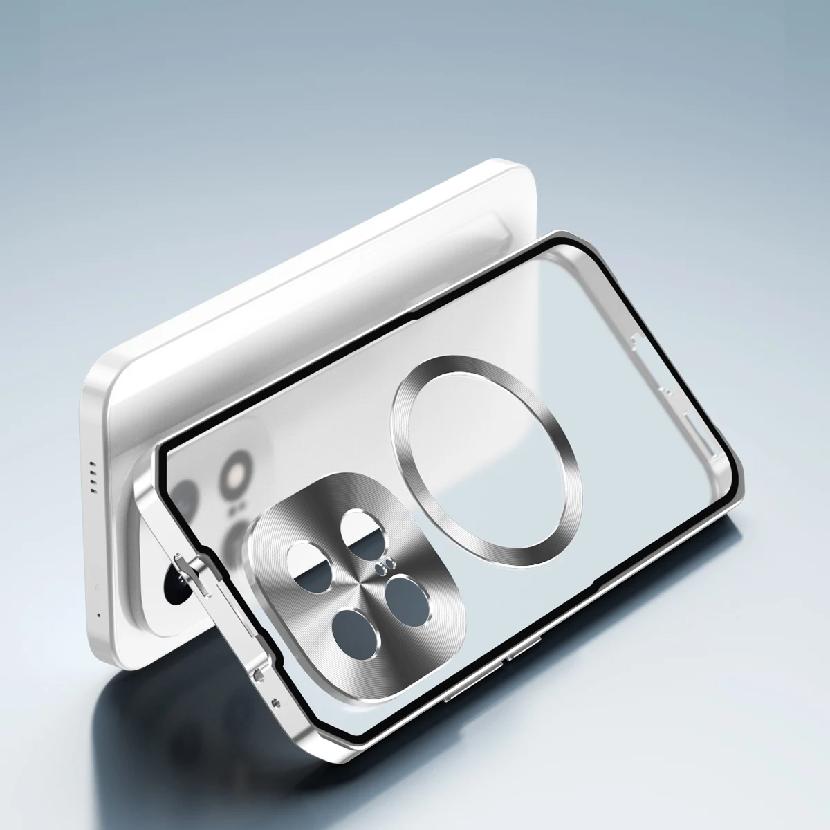 

For VIVO IQOO 15 Magnetic Case Alloy Metal Frame Translucent Frosted Wireless Charging Back Bumper Cover Funda