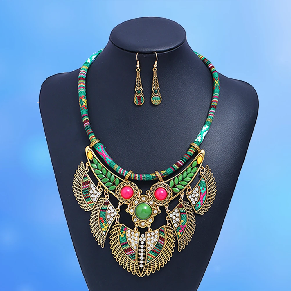

Trendy Earrings Ethnic Style Bohemia Jewelry European and American Bohemian Green