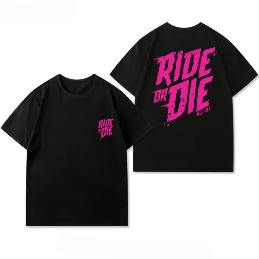 2025 New Cycling Wear Bike Ride or Die  Summer   Short-sleeved T-shirt for Women Tops