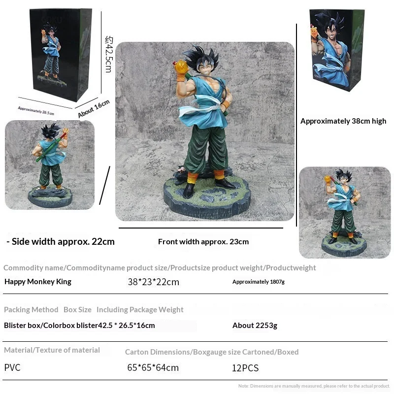 

Anime Character Smiling Figure PVC Collectible Statue with Crystal Ball for Desktop Decoration